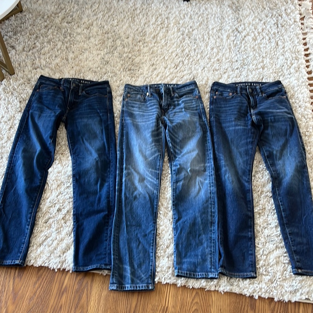 Lot of three American Eagle non distressed jeans